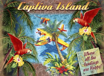 Parrot Palm Clipper by James Mazzotta art print