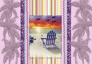 Sunset Chair Palm by James Mazzotta art print