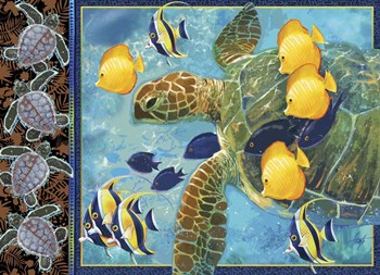 Turtle Hatchlings by James Mazzotta art print