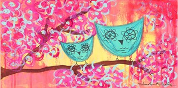Two Owls by Jennifer McCully art print