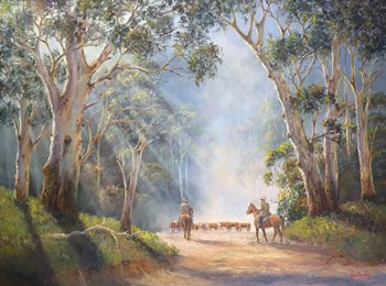 Early Morning Muster by John Bradley art print