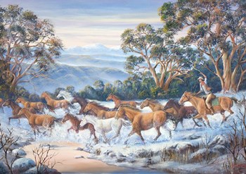 The Man From Snowy River by John Bradley art print
