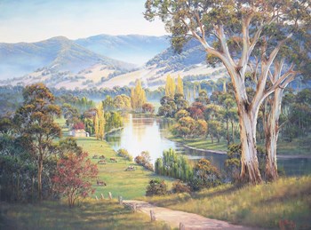 Autumn Reflections - Lacmalac by John Bradley art print