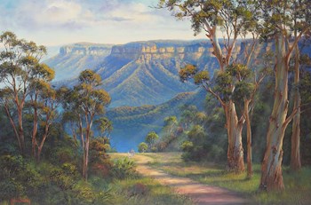 Blue Mountains Bushwalk by John Bradley art print