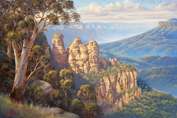 Three Sisters - Katoomba by John Bradley art print