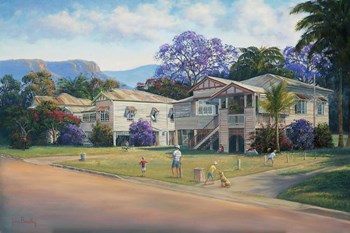 Dad&#39;s Big Hit by John Bradley art print