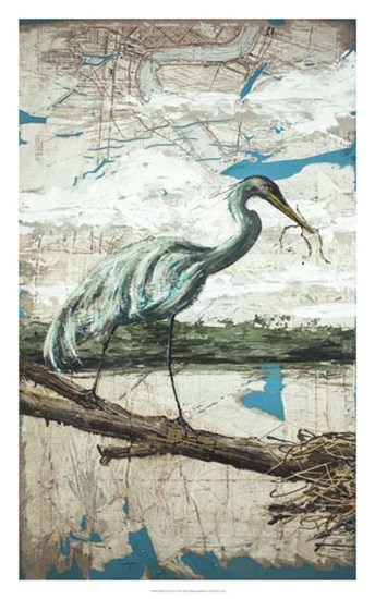 Midway Heron II by Allison Wickey art print