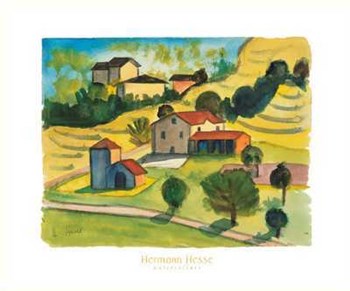 Gehofte am Weinberg by Hermann Hesse art print