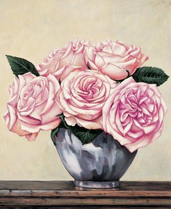 Pink Roses II by Jill Deveraux art print