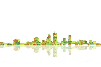Jacksonville Florida Skyline 1 by Marlene Watson art print