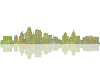 Kansas City Missouri Skyline 1 by Marlene Watson art print