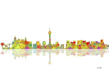 Las Vegas Nevada Skyline 1 by Marlene Watson art print