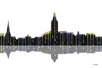 Annapolis Maryland Skyline BW 1 by Marlene Watson art print