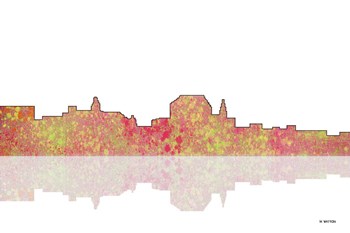 Augusta Maine Skyline 1 by Marlene Watson art print