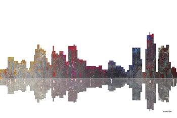 Boston Massachusetts Skyline BW 1 by Marlene Watson art print