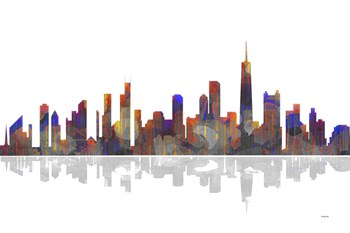 Chicago Illinois Skyline BW 2 by Marlene Watson art print