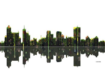 Memphis Tennessee Skyline BW 1 by Marlene Watson art print