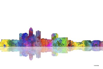 Des Moines Iowa Skyline 1 by Marlene Watson art print