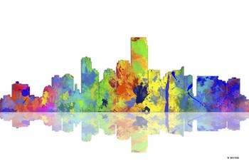 Jersey City New Jersey Skyline 1 by Marlene Watson art print