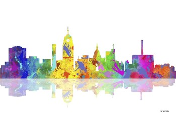 Lansing Michigan Skyline 1 by Marlene Watson art print