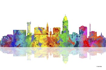Lincoln Nebraska Skyline 1 by Marlene Watson art print