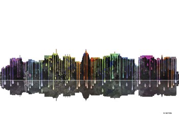 Madison Wisconsin Skyline BW 1 by Marlene Watson art print