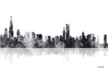 Chicago Illinois Skyline BG 1 by Marlene Watson art print