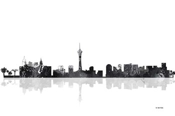 Las Vegas Nevada Skyline BG 1 by Marlene Watson art print