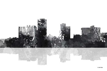 Little Rock Arkansas Skyline BG 1 by Marlene Watson art print