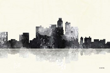 Los Angeles California Skyline BG 1 by Marlene Watson art print