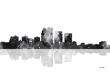 Louisville Kentucky Skyline BG 1 by Marlene Watson art print