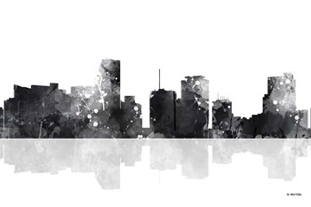 Miami Florida Skyline BG 1 by Marlene Watson art print