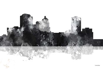 Montgomery Alabama Skyline BG 1 by Marlene Watson art print