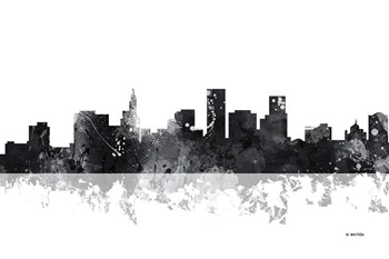St Paul Minnesota Skyline BG 1 by Marlene Watson art print