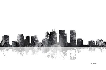 Tampa Florida Skyline BG 1 by Marlene Watson art print