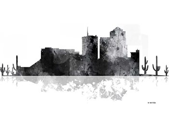 Tucson Arizona Skyline BG 1 by Marlene Watson art print