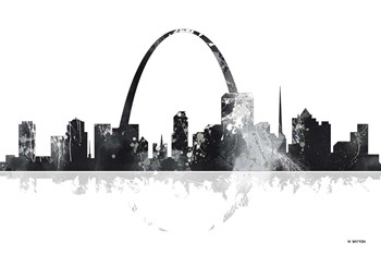 St Louis Missouri Skyline by Marlene Watson art print