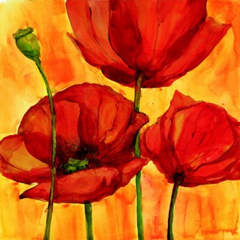 Coquelicots III by Giuseppina Tartagni art print