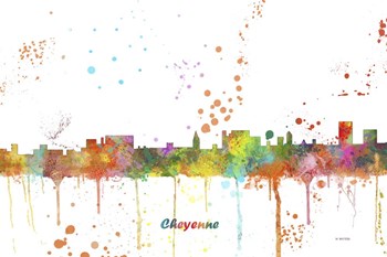Cheyenne Wyoming Skyline by Marlene Watson art print