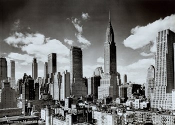 Midtown Manhattan NYC 1939 art print