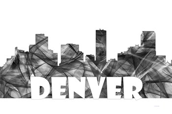 Denver Colorado Skyline BG 2 by Marlene Watson art print