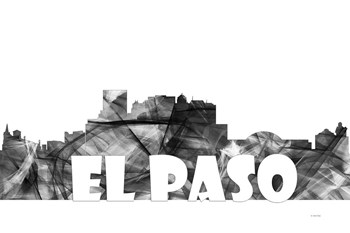 El Paso Texas Skyline BG 2 by Marlene Watson art print