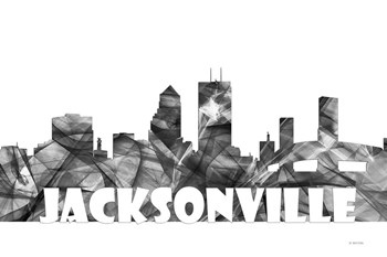 Jacksonville Florida Skyline BG 2 by Marlene Watson art print