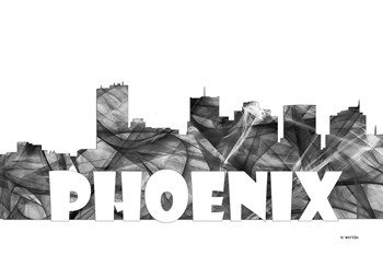Phoenix Arizona Skyline BG 2 by Marlene Watson art print