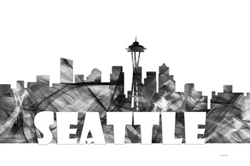 Seattle Washington Skyline BG 2 by Marlene Watson art print