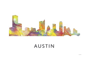 Austin Texas Skyline by Marlene Watson art print