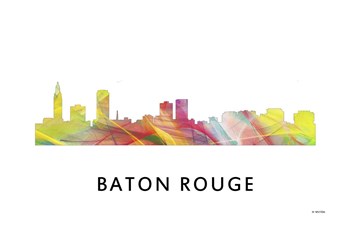 Baton Rouge Louisiana Skyline by Marlene Watson art print