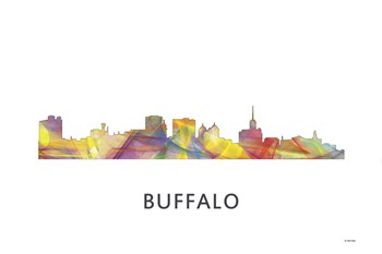 Buffalo New York Skyline by Marlene Watson art print