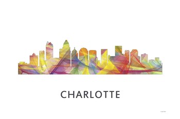 Charlotte Nc Skyline by Marlene Watson art print