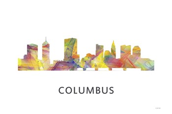 Columbus Ohio Skyline by Marlene Watson art print
